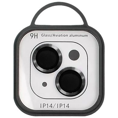 Защитное стекло Metal Classic на камеру (в упак.) для Apple iPhone 14 (6.1"") / 14 Plus (6.7"") Черный / Midnight