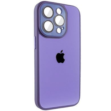 Чехол для iPhone 13 Pro Стеклянный матовый + стекло на камеру с микрофиброй TPU+Glass Sapphire Midnight Dasheen