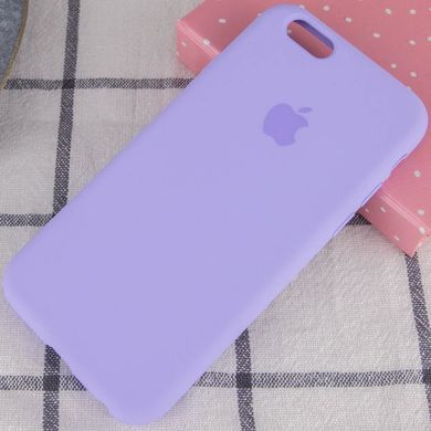 Чехол silicone case for iPhone 6/6s с микрофиброй и закрытым низом (Сиреневый / Dasheen)