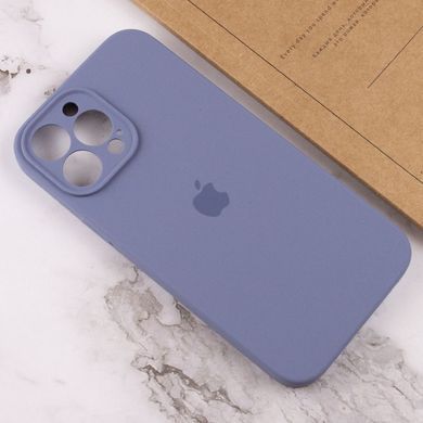 Чохол для Apple iPhone 13 Pro Max Silicone Full camera закритий низ + захист камери / Сірий / Lavender Gray