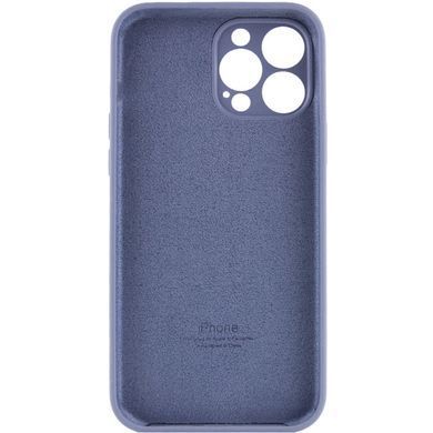 Чохол для Apple iPhone 13 Pro Max Silicone Full camera закритий низ + захист камери / Сірий / Lavender Gray