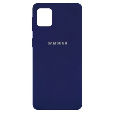 Чохол для Samsung Galaxy Note 10 Lite (N770) Silicone Full темно-синій з закритим низом і мікрофіброю