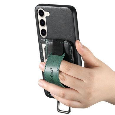 Кожаный чехол Wallet case and straps для Samsung Galaxy A24 4G (Черный / Black)