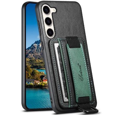 Кожаный чехол Wallet case and straps для Samsung Galaxy A24 4G (Черный / Black)
