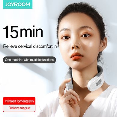 Масажер для шиї JOYROOM Neck massager (English voice prompt) JR-GH103 | 15 Levels, 2-2.5h| Grey