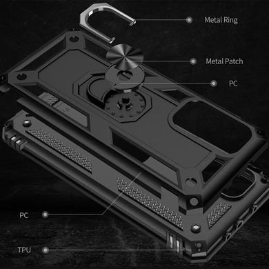 Ударопрочный чехол Serge Ring for Magnet для Xiaomi Mi 10T / Mi 10T Pro Черный / Противоударный, бронированный