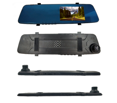 Автомобільне дзеркало відеореєстратор для машини на 2 камери VEHICLE BLACKBOX DVR 1080p камерою заднього виду.