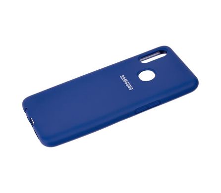 Чохол для Samsung Galaxy A10s (A107) Silicone Full синій з закритим низом і мікрофіброю
