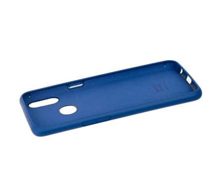 Чехол для Samsung Galaxy A10s (A107) Silicone Full синий  c закрытым низом и микрофиброю