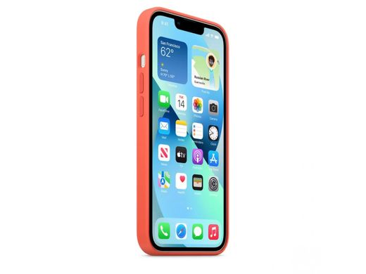 Чохол Silicone case Original 1:1 (AAA) with Magsafe для Apple iPhone 13 (6.1") (Нектарин/ Nectarine)