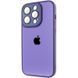 Чехол для iPhone 13 Pro Стеклянный матовый + стекло на камеру с микрофиброй TPU+Glass Sapphire Midnight Dasheen