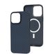 Чехол для iPhone 13 Pro Carbon Case with MagSafe Blue