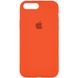 Чехол для Apple iPhone 7 plus / 8 plus Silicone Case Full с микрофиброй и закрытым низом (5.5"") Оранжевый / Kumquat