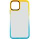 Чехол TPU+PC Fresh sip series для Apple iPhone 11 Pro Max (6.5") Бирюзовый / Оранжевый