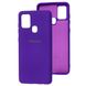 Чохол для Samsung Galaxy A21s (A217) Silicone Full фіолетовий з закритим низом і мікрофіброю