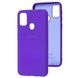 Чехол для Samsung Galaxy M21 / M30s Silicone Full фиолетовый с закрытым низом и микрофиброй