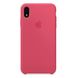 Чехол Silicone case orig 1:1 (AAA) для Apple iPhone X / Xs (Розовый / Hibiscus)