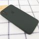 Чехол для Apple iPhone XS Max Silicone Full camera / закрытый низ + защита камеры (Зеленый / Black Green) квадратные борты