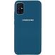Чехол для Samsung Galaxy M31s (M317) Silicone Full Синий / Cosmos blue c закрытым низом и микрофиброю