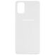 Чохол для Samsung Galaxy M51 Silicone Full Білий / White з закритим низом і мікрофіброю