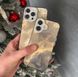 Мраморный Чехол для iPhone 11 Marble Shine Gold