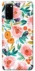 Чехол для Samsung Galaxy S20 PandaPrint Акварельные цветы 2 цветы