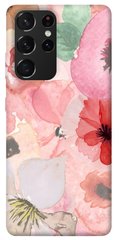Чехол для Samsung Galaxy S21 Ultra PandaPrint Акварельные цветы 3 цветы