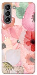 Чехол для Samsung Galaxy S21 PandaPrint Акварельные цветы 3 цветы