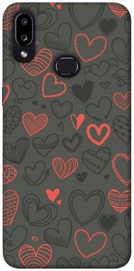 Чехол для Samsung Galaxy A10s PandaPrint Милые сердца паттерн
