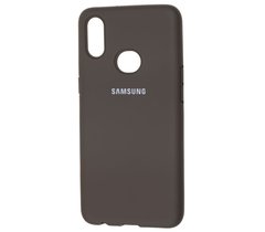 Чохол для Samsung Galaxy A10s (A107) Silicone Full чорний з закритим низом і мікрофіброю