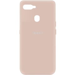 Чехол для Oppo A5s / Oppo A12 Silicone Full с закрытым низом и микрофиброй Розовый / Pink Sand