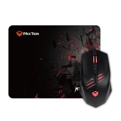 Набор Gaming Combo 2in1 Mouse/MousePad MEETION MT-CO10, Black