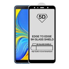 5D скло для Samsung Galaxy A7 2018 Black Повний клей / Full Glue