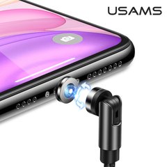 Кабель USAMS Micro USB 180° Rotatable Magnetic Charging Cable U59 US-SJ474 |1m, 2.4A| Black, Black