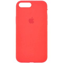 Чехол для Apple iPhone 7 plus / 8 plus Silicone Case Full с микрофиброй и закрытым низом (5.5"") Оранжевый / Pink citrus