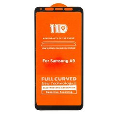 11D (5D+) стекло для Samsung Galaxy A9 2018 Black Черное - Полный клей, Черный