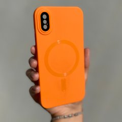Чехол для iPhone X / XS Sapphire Matte with MagSafe + стекло на камеру Orange