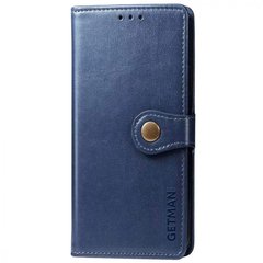 Кожаный чехол книжка GETMAN Gallant (PU) для Samsung Galaxy M31s Синий