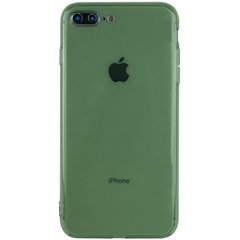 Матовый полупрозрачный TPU чехол с защитой камеры для Apple iPhone 7 plus / 8 plus (5.5") (Зеленый / Green)