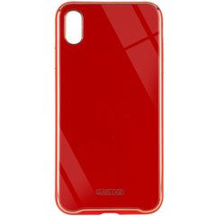 TPU+Glass чехол Venezia для Apple iPhone XS Max (6.5") (Красный / Red)