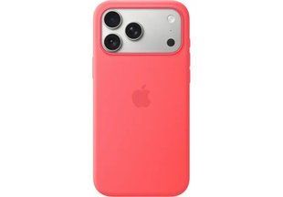 Чехол Silicone case Original 1:1 (AAA) with Magsafe для Apple iPhone 17 Pro Max (Розовый / Bright Guava)