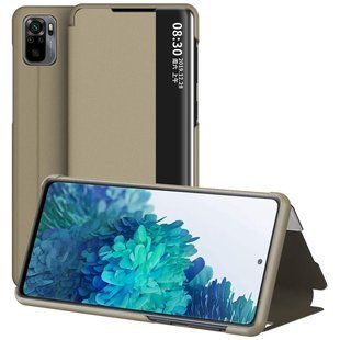 Чехол-книжка Smart View Cover для Xiaomi Redmi Note 10 / Note 10s Золотой