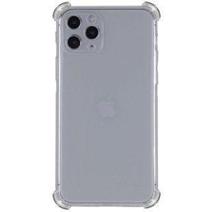 TPU чехол GETMAN Ease logo усиленные углы для Apple iPhone 14 Pro Max (6.7") Серый (прозрачный)