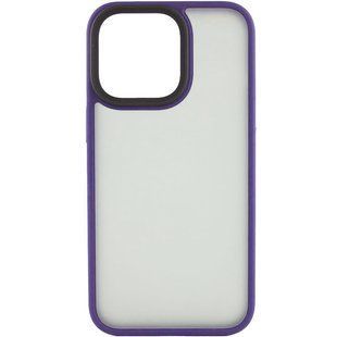TPU+PC чохол Metal Buttons для Apple iPhone 13 (6.1") Темно-фіолетовий