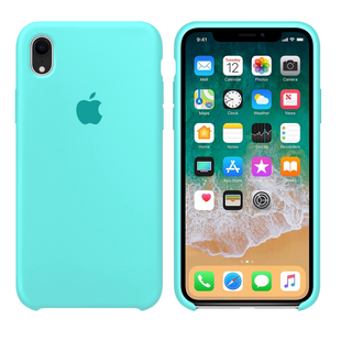 Чехол silicone case for iPhone X/XS Azure / Бирюзовый