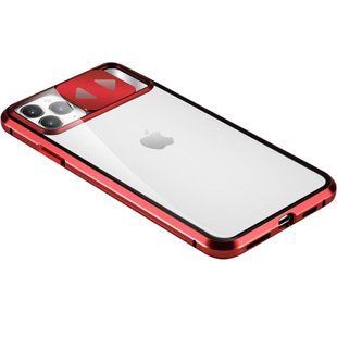 Чехол Camshield 360 Metall+Glass со шторкой для камеры для Apple iPhone 11 Pro Max (6.5") (Красный)