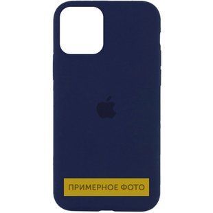 Чехол Silicone Case Full Protective (AA) для Apple iPhone SE (2020) (Синий / Deep navy)