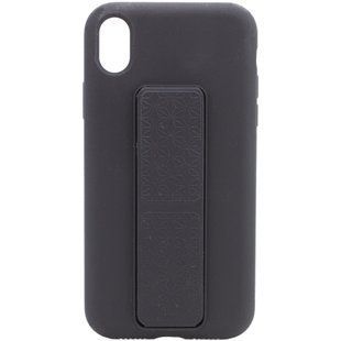 Чехол Silicone Case Hand Holder для Apple iPhone X / XS (5.8") (Черный / Black)