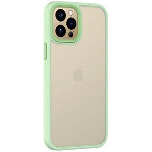 TPU+PC чохол Metal Buttons для Apple iPhone 12 Pro / 12 (6.1") Салатовий