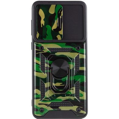 Ударопрочный чехол Camshield Serge Ring Camo для Samsung Galaxy A13 4G Зеленый / Army Green